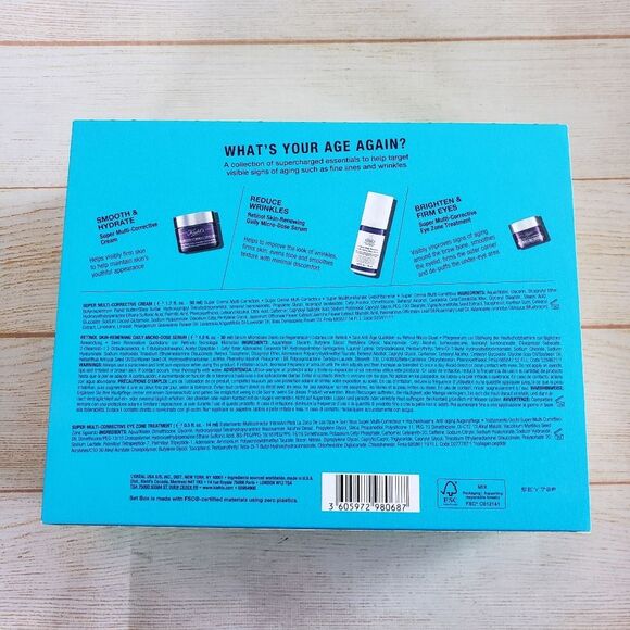 Kiehl's Moisturizer, Serum & Eye Cream Set Retinol Fine Lines Wrinkles Full Size - Picture 2 of 9